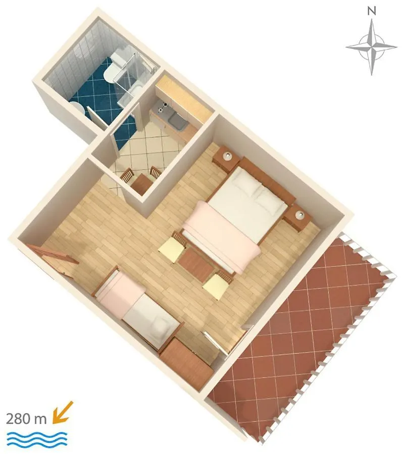 Studio Novi Vinodolski 5526B Croatia